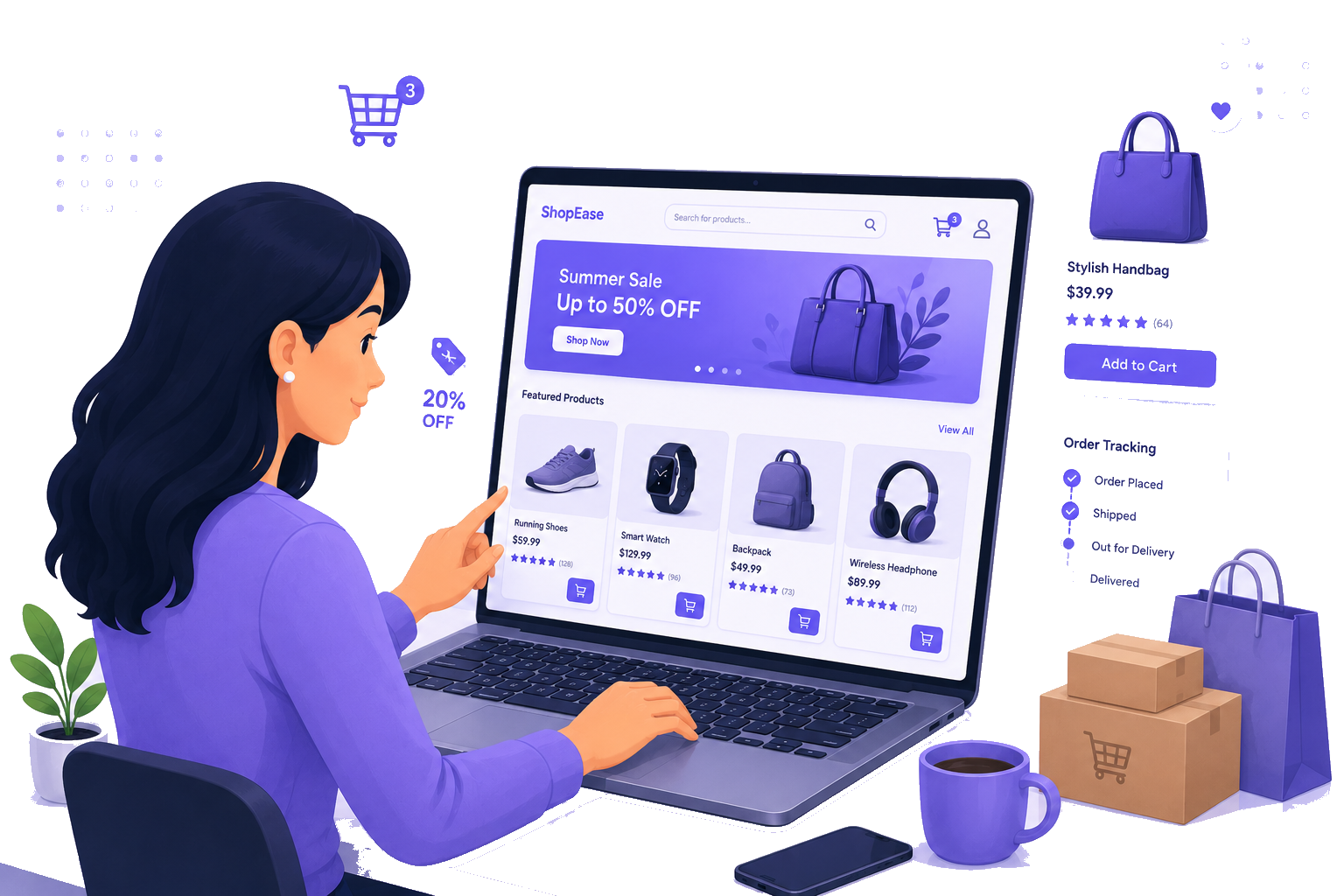 E-Commerce Platform product illustration